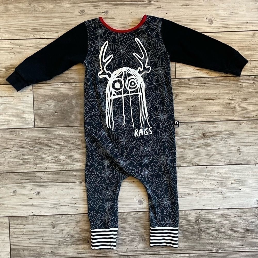 Rags | Spider Web Trinny Long Sleeve Romper | Size: 18-24 Months